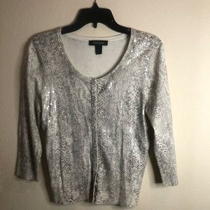 White House Black Market Snakeskin Sweater